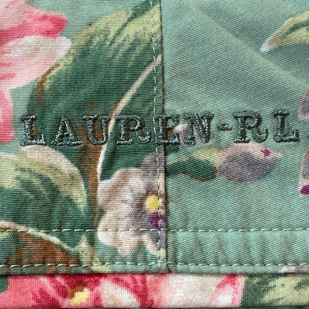 Lauren Ralph Lauren Mint Green Floral Cropped Pants - Picture 5 of 13